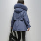 Parkas Women's Mid-length Korean Down Padded Jacket Women's Loose and Thick Large Fur Collar Padded Jacket