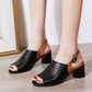 Sandals Women's Summer Fashion Outer Wear One-word Buckle High-heeled Fashion All-match Thick-heeled Fish Mouth Open-toe Women's Shoes