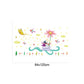 Cartoon Fly Witch Butterfly Flowers Fish Wall Stickers for Kids Rooms Kitchen Bathroom