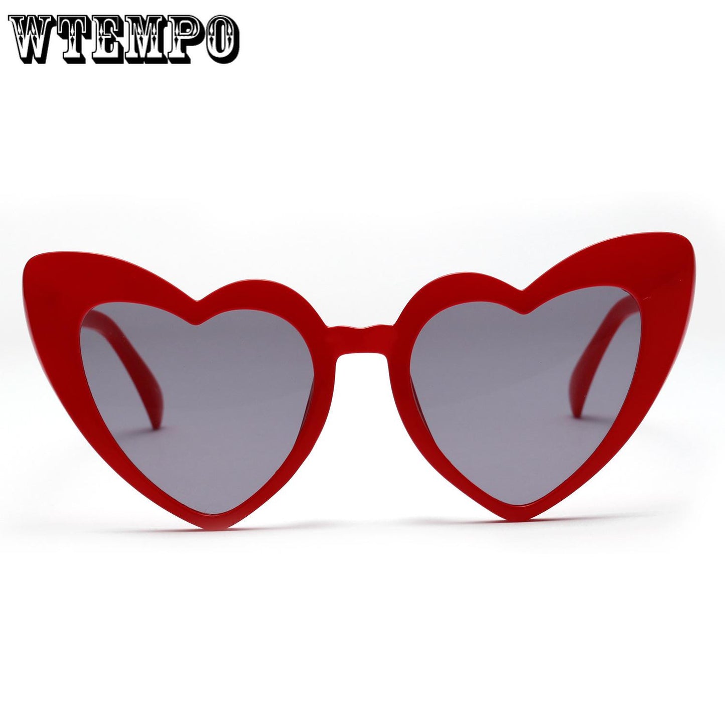 WTEMPO Pink Love Sunglasses Big Peach Sunglasses Women Popular Heart Shaped Glasses