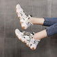 Woman Platform Casual Shoes Ladies Flat Chunky Sneakers Shoes Women Leather Row Shoes