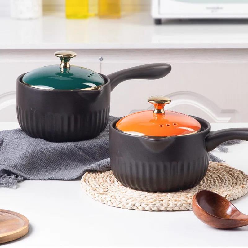Small Milk Pot Complementary Food Pot Instant Noodle Casserole Non-stick Milk Pot High Temperature Nutrition Pot Gas