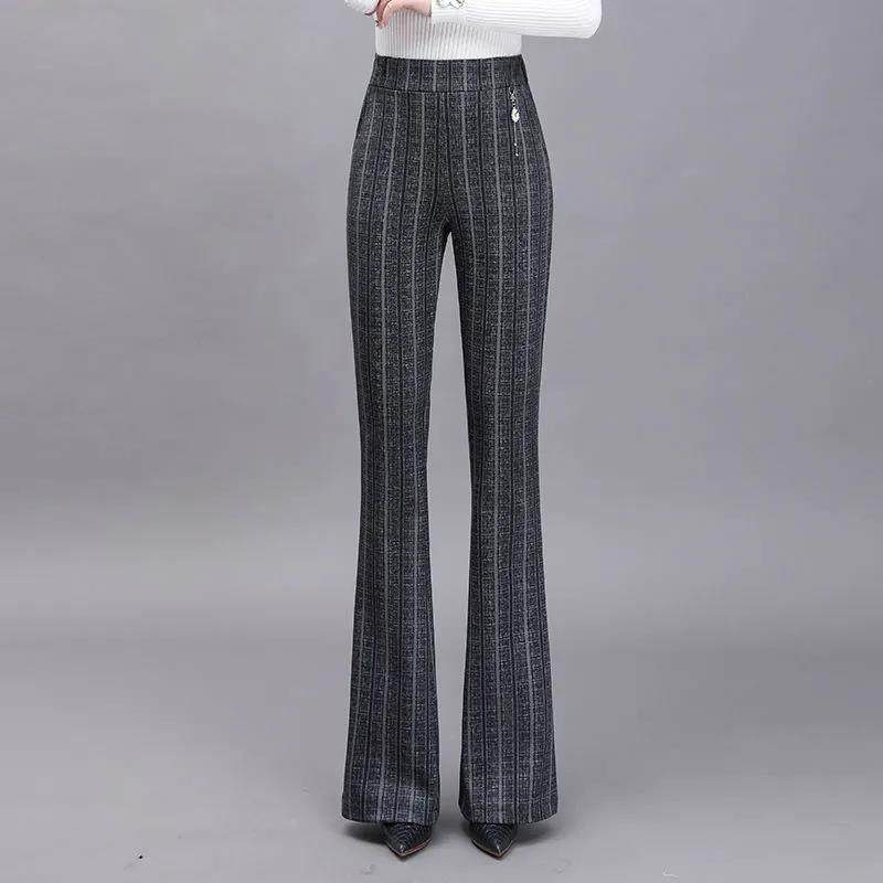 WTEMPO Summer Women Casual Ladies Flare Long Pants  Bell Bottoms Large Size M-XXXL Trousers
