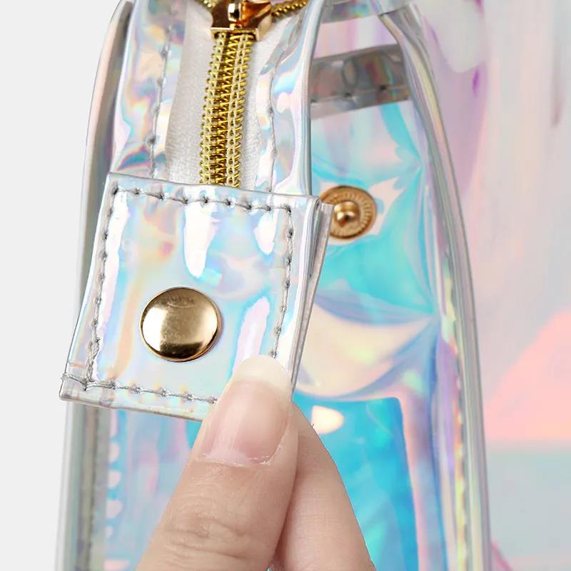 Laser Transparent Jelly Cosmetic Bag Large Capacity Cute Portable Waterproof Toiletry Bag