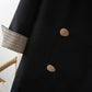 Leisure Suit Jacket Female Long Section of The Spring and Autumn Suit Slim British Style Double-breasted Suit Jacket Women's Casual Loose Coat
