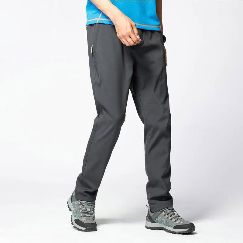 Outdoor Couple Assault Pants for Men and Women Fall and Winter Plus Velvet Thick Waterproof Windproof Cold Soft Shell Hiking Pants