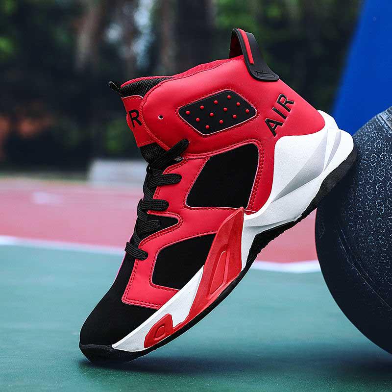 38-44 Men Mesh Sneakers Wear-resistant Basketball Shoes Deodorant Comfortable High-top Running Shoes