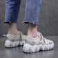 Sports Shoes Women Spring All-match Thick-soled Breathable Casual Shoes Mesh Sports Shoes Comfortable and Light