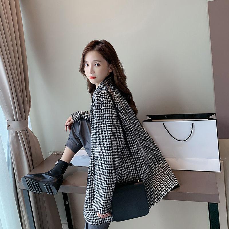 Fashion Autumn Women Plaid Blazers  Jackets Work Office Lady Suit Slim  Business Female Blazer Coat Talever
