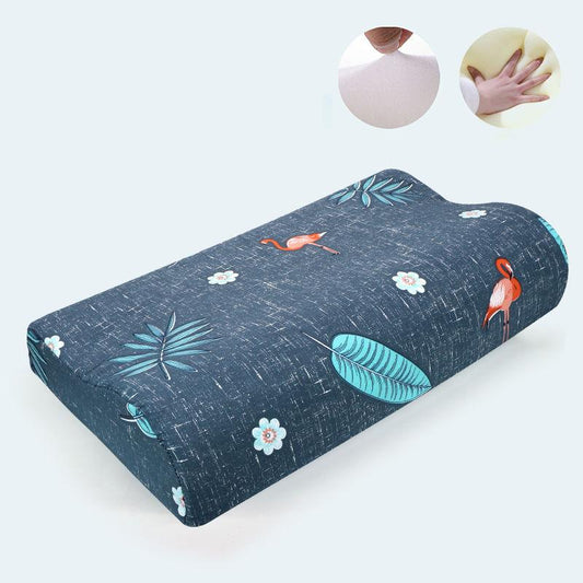 Comfortable Sleep Aid Memory Foam Pillow Single Cervical Spine Pillow Slow Rebound Pillow Core Washed Cotton Pillowcase