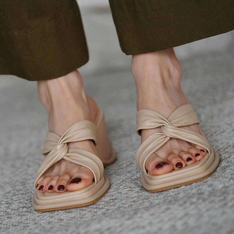 High-heeled Slippers Women's Summer Korean Version of All-match Comfortable Wedge Sandals Flip-flops Increased Sandals