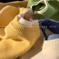 Fake Two White Sweaters for Boys and Girls In Autumn and Winter Loose and Lazy Style Couples Knit Sweater