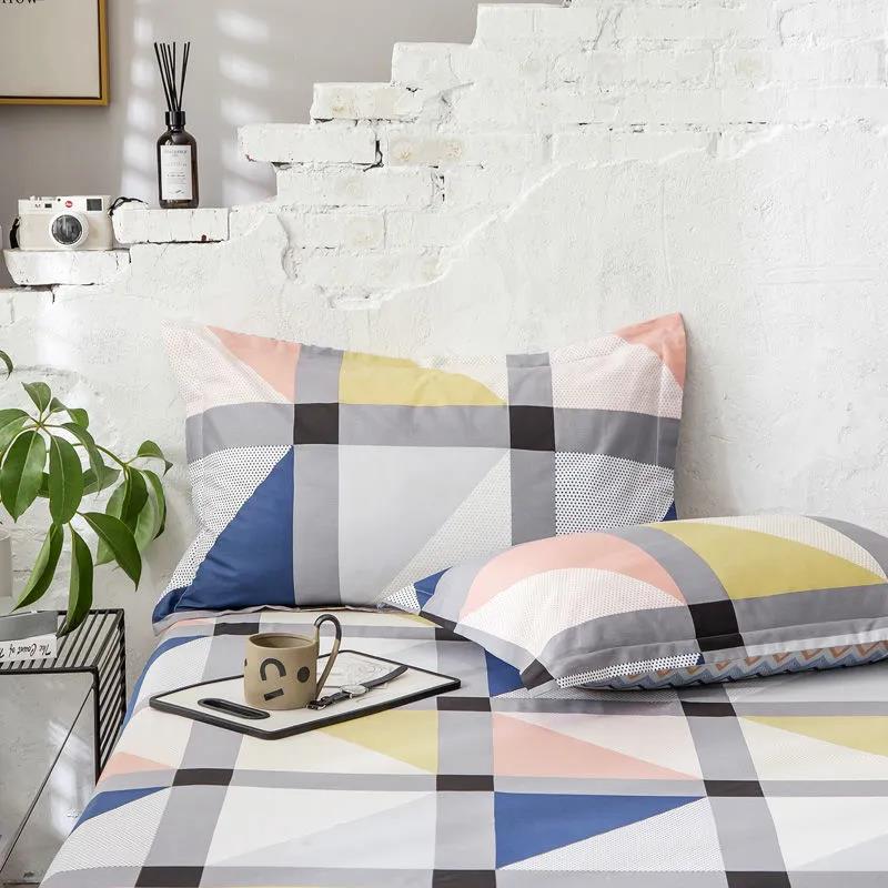 A Pair of Twill Cotton Adult Pillowcases Single Double Student Dormitory Pillow Core Dust Cover 48*74cm