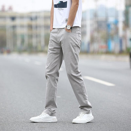 Autumn Cotton Casual Pants Men's Loose Stretch Youth Sports Pants Breathable Casual Men's Trousers