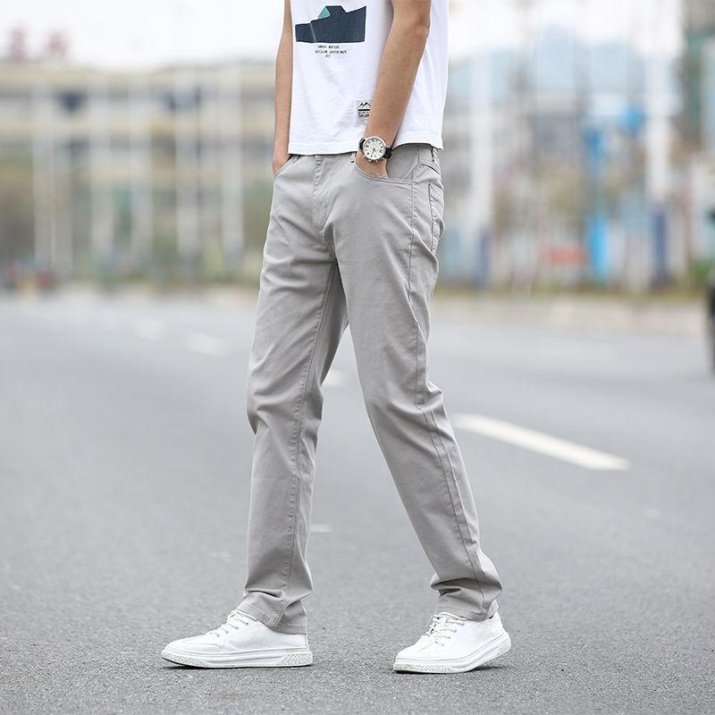 Autumn Cotton Casual Pants Men's Loose Stretch Youth Sports Pants Breathable Casual Men's Trousers