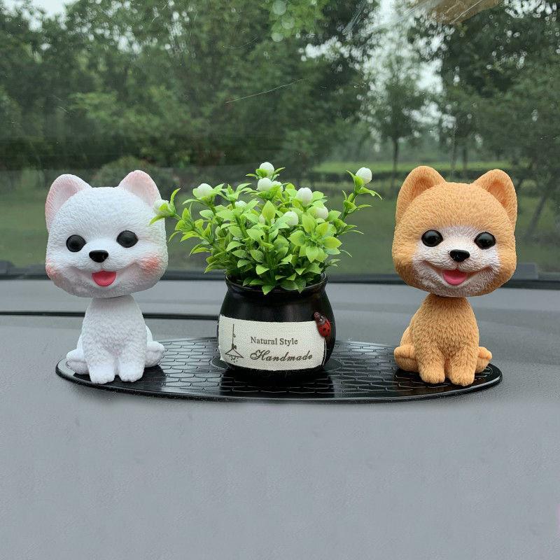 Shaking Head Dog Doll Decoration Set Creative Car Interior Car Center Console Decoration