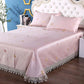 Summer Skin-friendly Ice Silk Mat Washed Folding Mat Sheet High-end Jacquard Double Lace Soft Mat