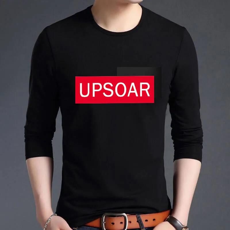 Autumn Men's Long-sleeved T-shirt Bottoming Shirt Slim Trend Printing Top Student T-shirt Round Neck Pullover