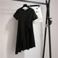 Fashion Cotton T-shirt Set Women Summer Irregular T-shirt Skirt Two-piece Plus Size Skirt Suits