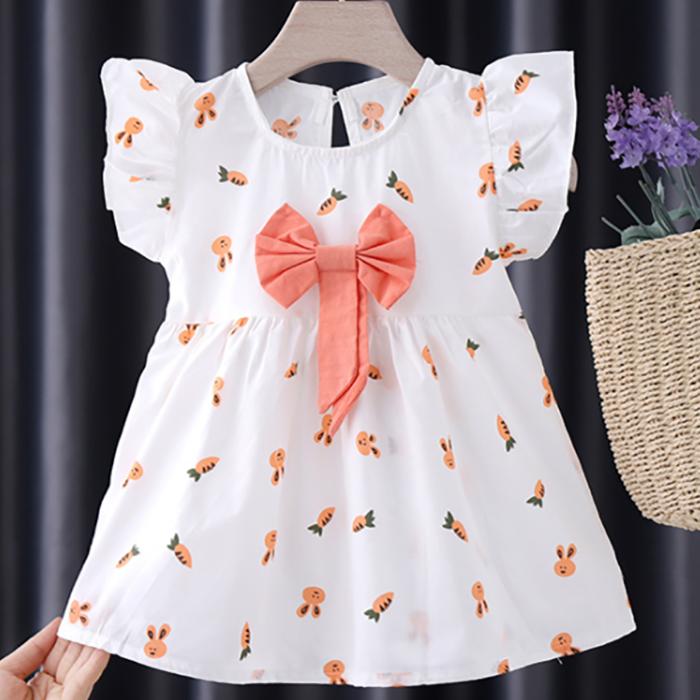 Summer  Korean Style Baby Girls' Dress 0-4 Year Old Children Lovely A-line Princess Dress Children's Dress