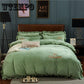 Winter Bedding Set AB Side Duvet Cover Flannel Fleece Flat Sheet 4pcs Solid Home Bed Linens
