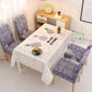 Two-piece Printed Chair Cover Home Dining Chair Cover Full Elastic Stool Cover