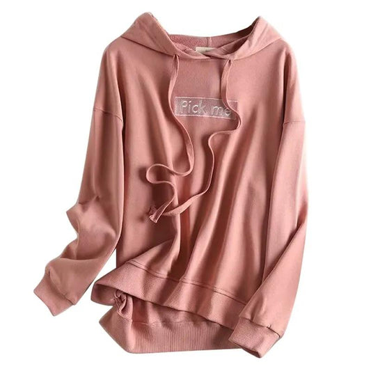 Woman's Sweatshirts Solid Korean Female Hooded Pullovers 2020 Cotton Oversized Hoodies Women