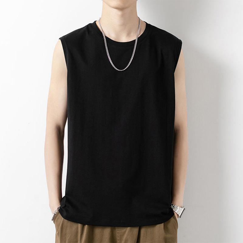 Men's Vest Wear Thin Sleeveless Men's Training Running Sports Quick-drying Breathable Waistcoat Loose Solid Color Men's Vest