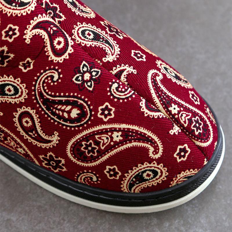 Middle-aged and Elderly Cotton Shoes Plus Velvet Thickening To Keep Warm Winter Bag with Home Cotton Slippers Women's Soft Bottom Non-slip