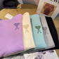 Embroidered Love Solid Color Round Neck Sweater for Men and Women The Same Loose Long-sleeved Pullover Sweatershirts for Lovers
