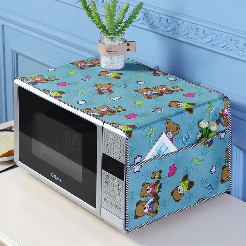 Silver-coated Sunscreen Waterproof Microwave Oven Cover Towel Oven Universal Dust Protection Cover Household Storage Cover Cloth