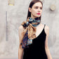 Scarf Flower Wrap Shawl Silk Imitation Satin Women Elegant All-match Headscarf Sunscreen Gauze Shawl