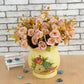Single Fake Flower Simulation Bouquet Rose Flower Dried Flower Silk Flower Cloth Flower Plastic Flower Small Bunch Cloth Decoration Flower Arrangement