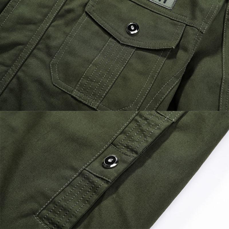 Men's Jacket Cotton Uniform Tooling Jacket Loose Large Size Cotton Jacket Plus Velvet Padded Jacket