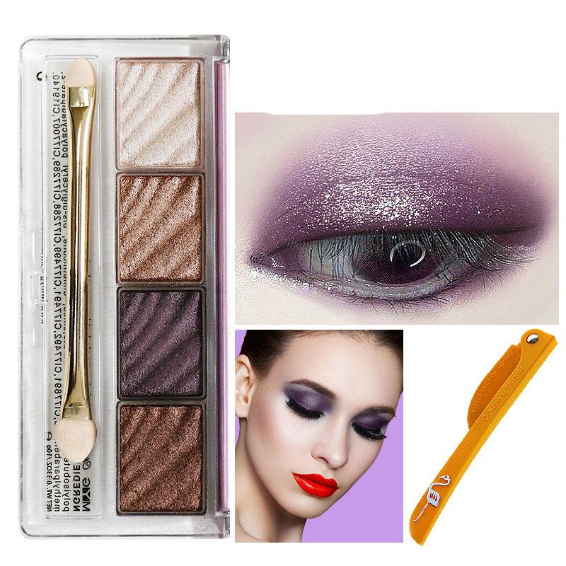 Eyebrow powder sweat-proof color eyebrow eye shadow Send eyebrow brush eyebrow knife two-color