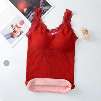 Thermal Underwear Women Plus Velvet Thickening Winter Outer Wear Sexy All-match High-end Vest Women All-in-one Slim Bottoming Shirt