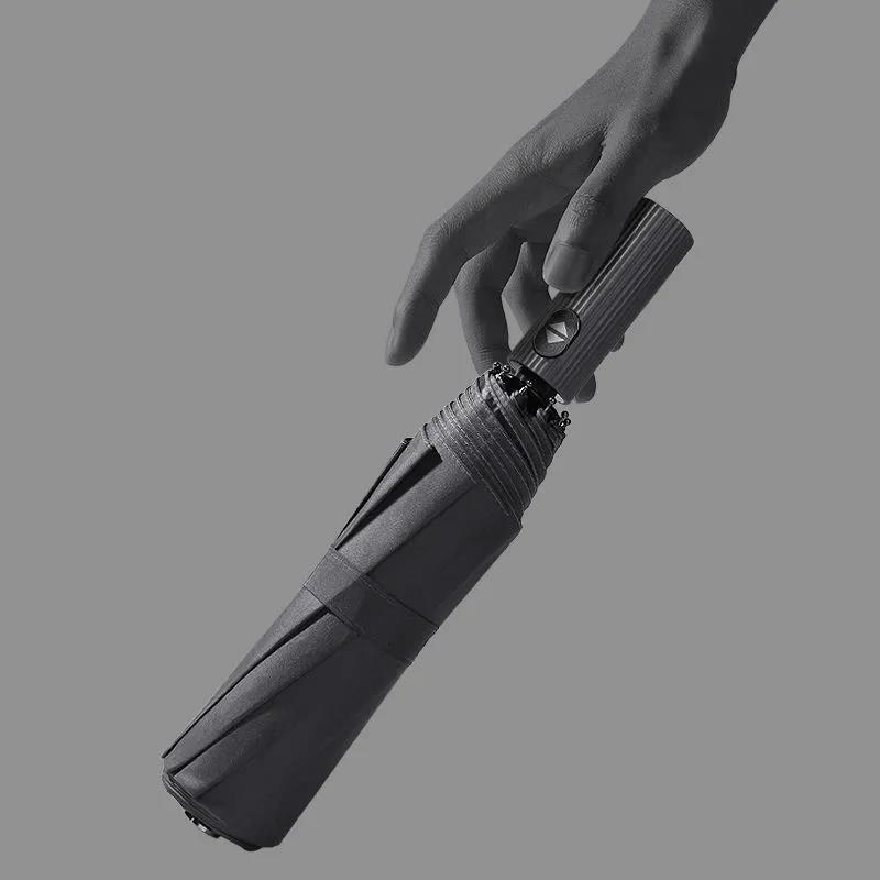 Ten-bone Umbrella Folding Automatic Sunshade Male Large Double Anti-ultraviolet Dual-use Sunny and Rainy Student Craft Umbrella