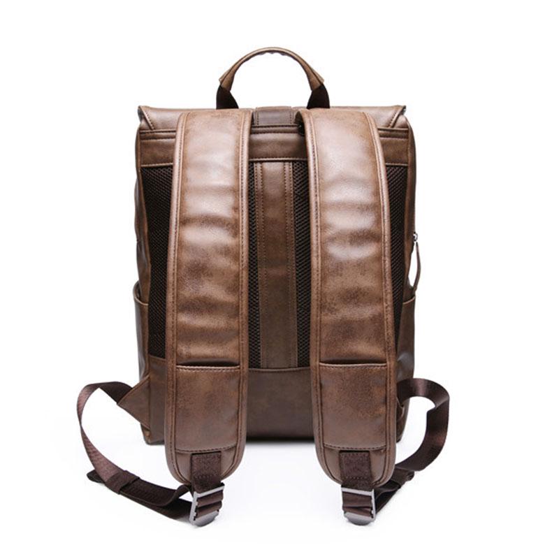 Business Backpack Men Leather Anti-theft Waterproof Sports Travel Bags Student Book Computer Bag
