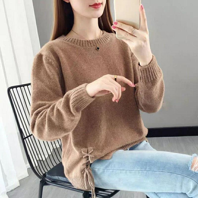 Autumn and Winter Mink Velvet Sweater Loose Casual Jacket Fashion Knitted Blouse
