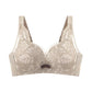 B C D Women's 3D Mask Cup Underwear No Rims Comfortable Full Cup for Big Breasts Female Sexy Lace Mesh Adjustable Brassiere Soft Thin Pad Top Bra