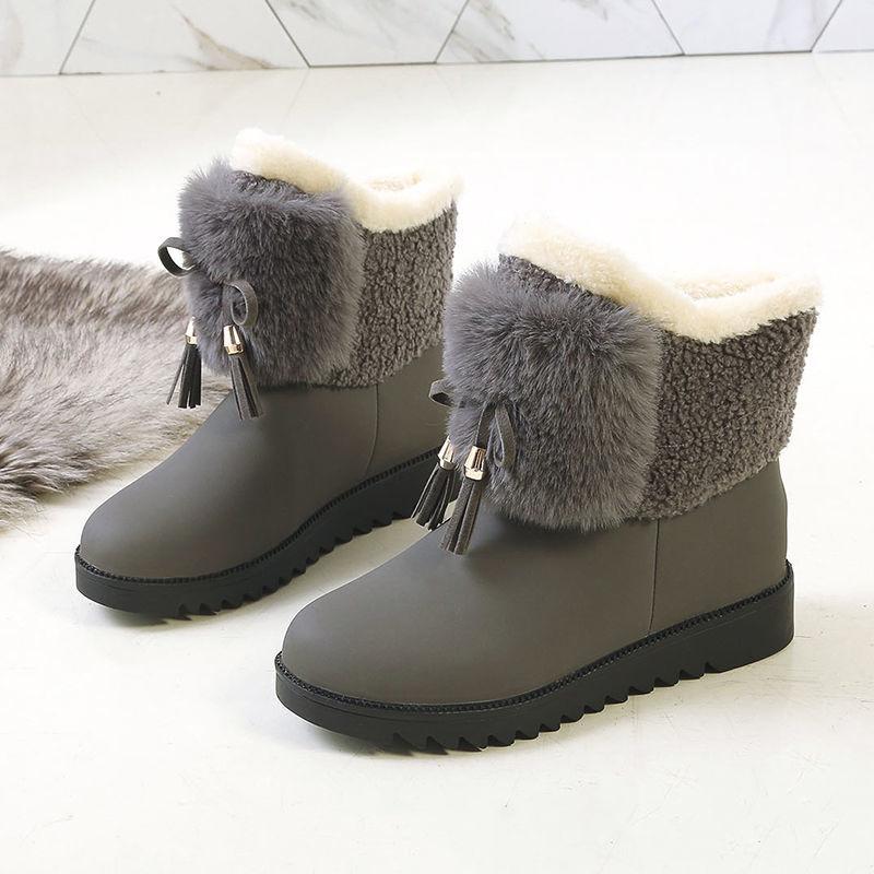 Snow Boots Female Autumn and Winter Korean Wild Student Cotton Shoes Short Tube Plus Velvet Thick Warm Fashion Boots