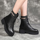 Martin Boots British Style Women Korean Short Boots Thick-soled All-match Snow Boots Women's Leather Boots