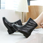 Ladies Rain Boots Mid Tube Faux Leather Anti-Slip Water Shoes Water Boots Kitchen Waterproof Shoes