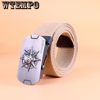 Fashion Unisex Canvas Belt Fabric Webbing Waist Casual Canvas Belt Waistband