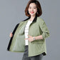 Windbreaker Women's Short Jacket Spring Loose Stand Collar Loose Jacket Women's Spring and Autumn