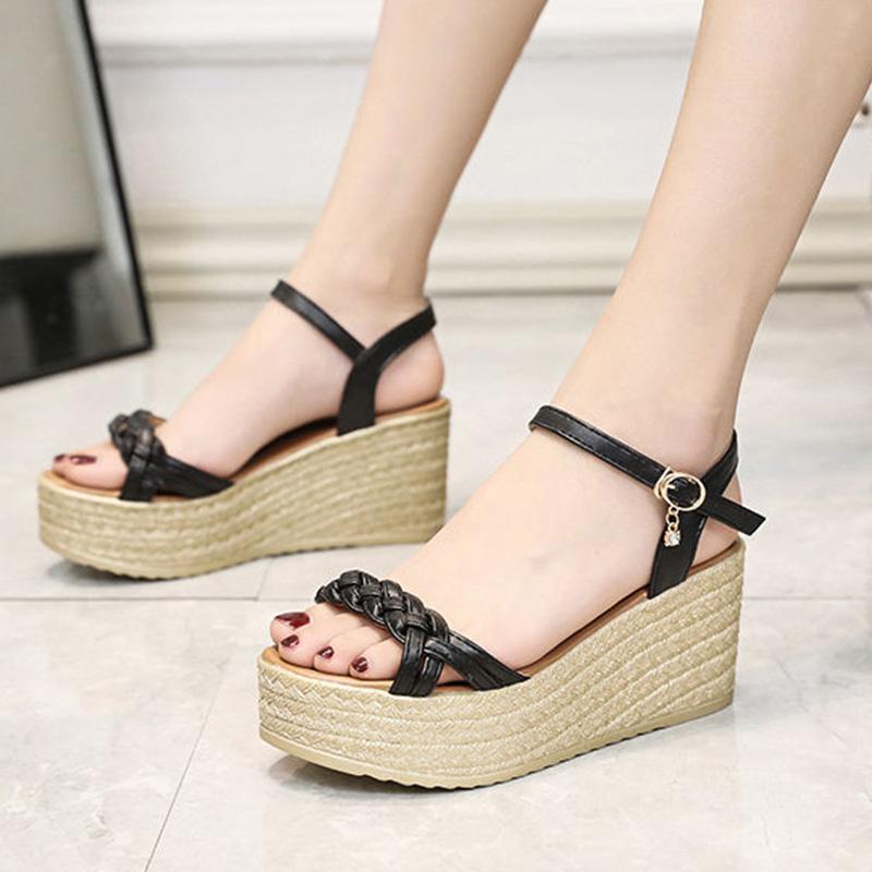 Mid-heel Sandals Women's Summer Slope with Platform Sandals