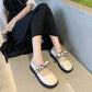 Female British Loafers Summer Small Leather Shoes Retro Medium Heel Comfortable Shoes Cute Low Wedge Lady Shoes with Skirt Lolita Shoes for Girls
