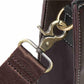 Business briefcase men retro large capacity zipper leather anti-theft waterproof A4 bag handbag