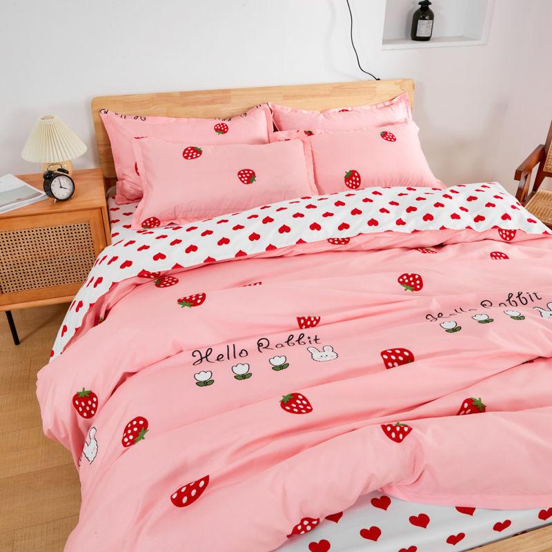 Cartoon Cat Bedding Set Animals Kids Bed Sets Girls Boys Home Textile Kids Girls Bedroom Decor Cover Pillowcase
