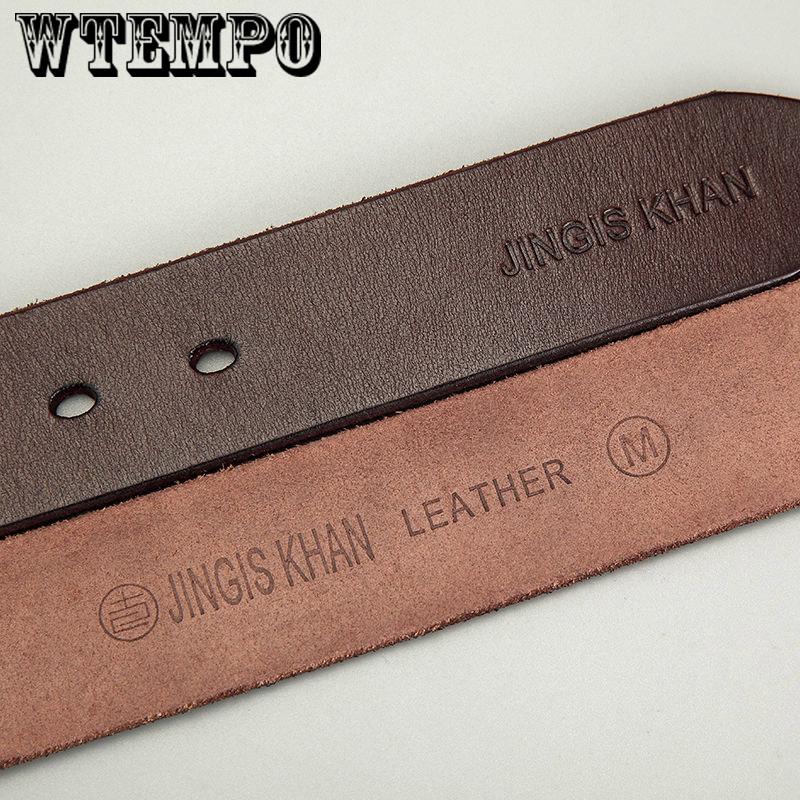 Man's retro vintage pin buckle male genuine leather belts high quality fashion luxury